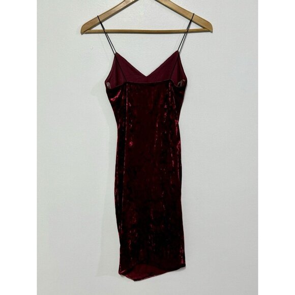 Charlotte Russe Spaghetti Strap Dress Womens S Chico Color Wine Stretchy - Picture 2 of 4